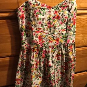 Be Bop Strapless, Floral Dress